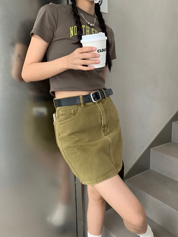 New year in early spring! [trust me] Korean versatile color denim skirt (only denim skirt) 67720# ozq