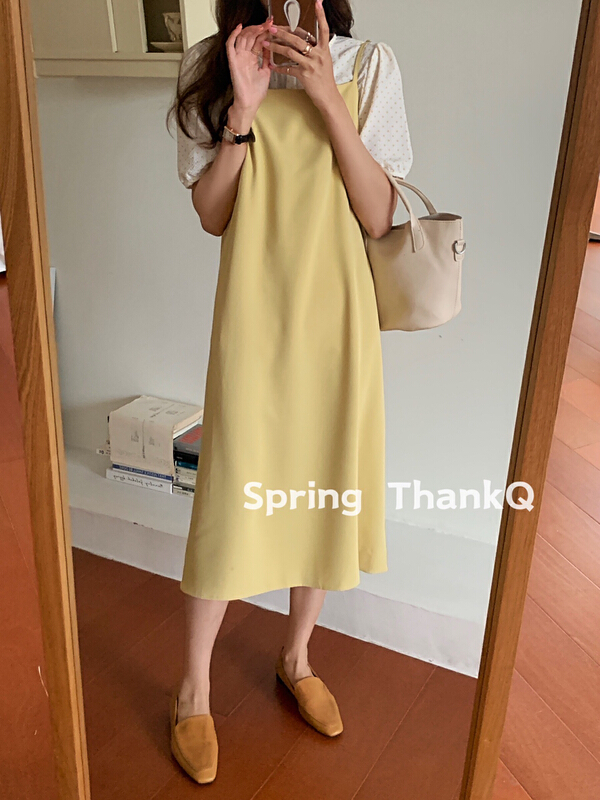 New year in early spring! [thankq] suspender simple personalized versatile dress (excluding interior) 22060# ZSY