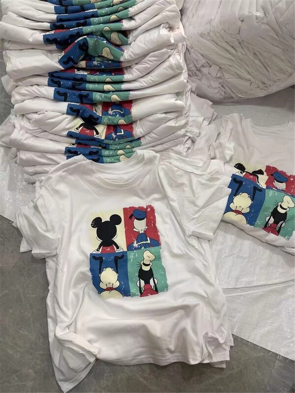 Original price 39.48! New in early summer! [Naikan Nik] Korean versatile Mickey cartoon short sleeve T-shirt 8336-1# lwy