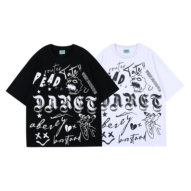 [BNL] Unisex personalized graffiti print short sleeve T-shirt 432# ZZL