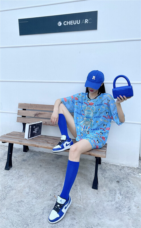 [3 + 2] Mickey print loose short sleeve T-shirt 3225# WPL