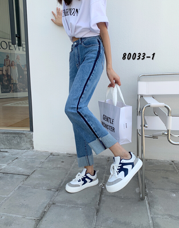 New year in early spring! [Mina] fashion elastic straight jeans 80033# LSW