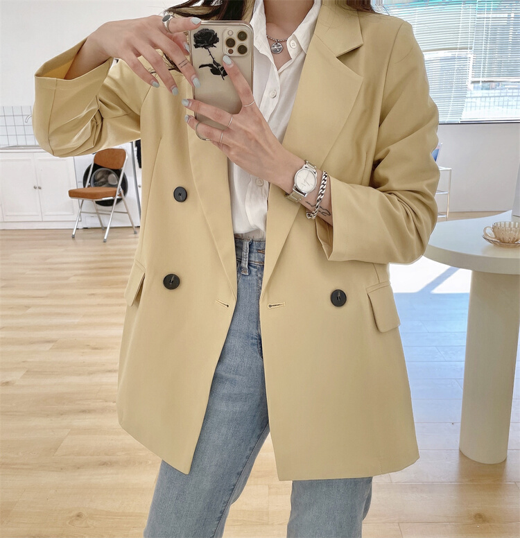 New in early summer! [Aishang] Korean fashion double breasted suit 1896# lwy