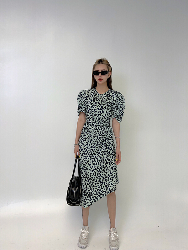 [d.two D2] Korean fashion leopard print dress 2203192# zxl