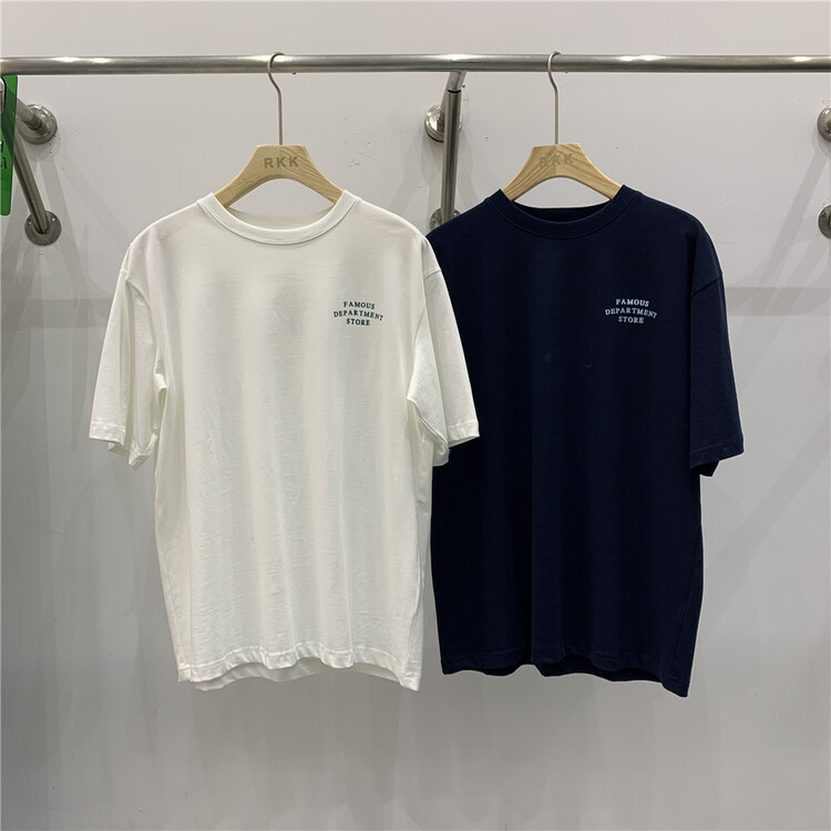 [RKK] crew neck versatile print short sleeve T-shirt t253# ZZL