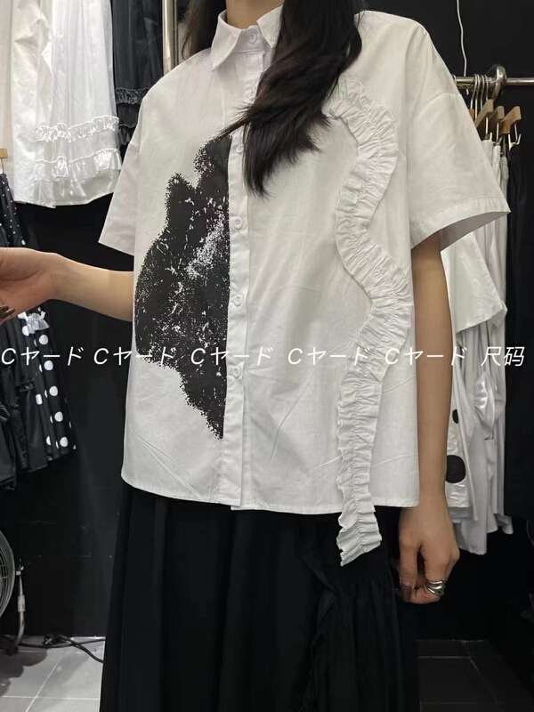 [size] simple color matching single breasted shirt 66026# LSW