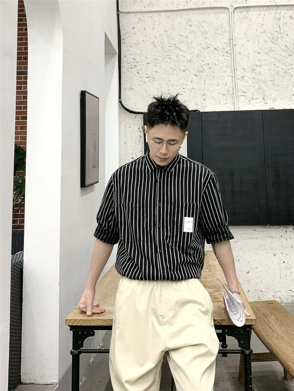 [Binli] Korean stripe versatile shirt a113# ZZL