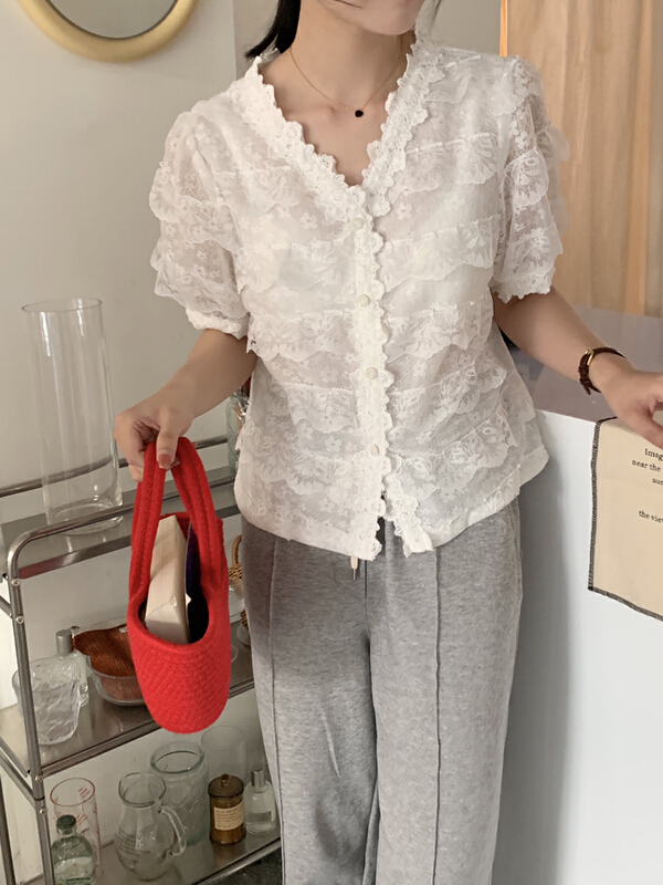 [I think] Japanese aging lace blouse (only for small blouses) 66399# CLS