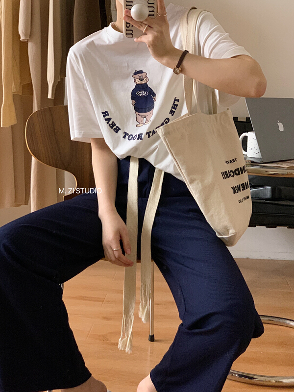 New in early summer! [m.zi studio] Korean simple and versatile short sleeve T-shirt 3531# HBx