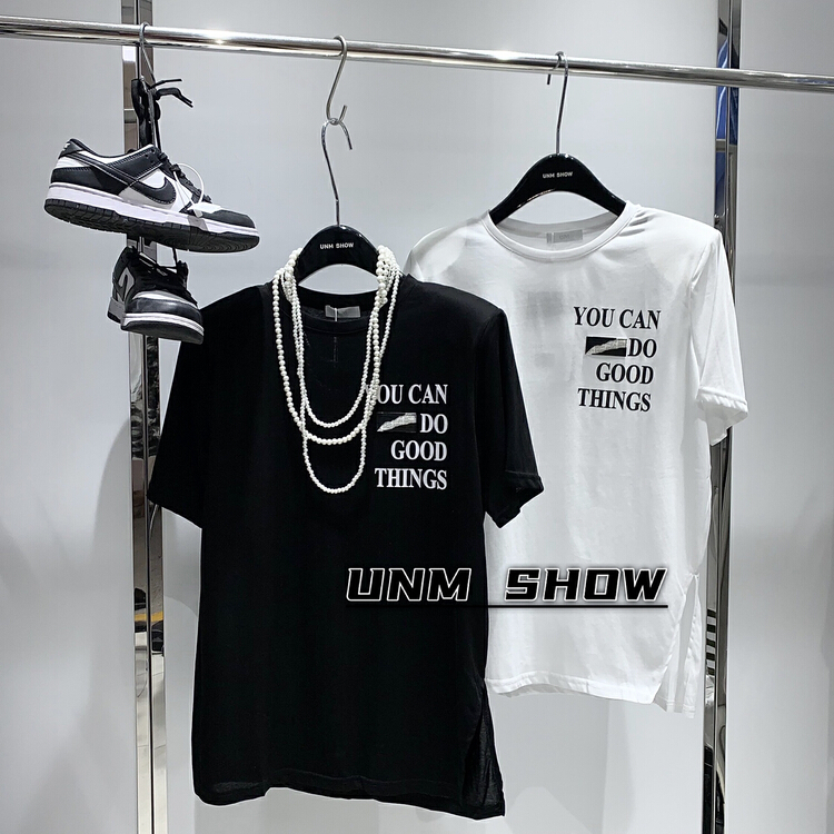 Original price 43.99! [unm-show] Korean alphabet versatile short sleeve T-shirt (without matching) 6181# WTT