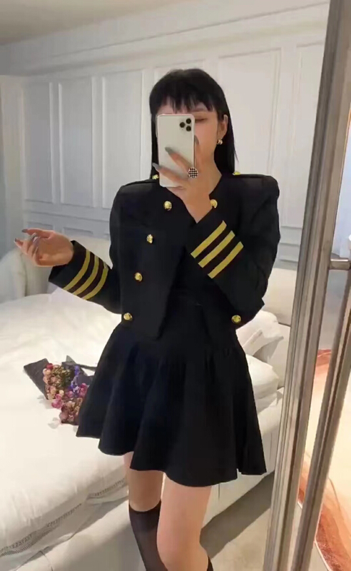 New year in early spring! [I do] Korean style double breasted short coat ysl8002# cqw