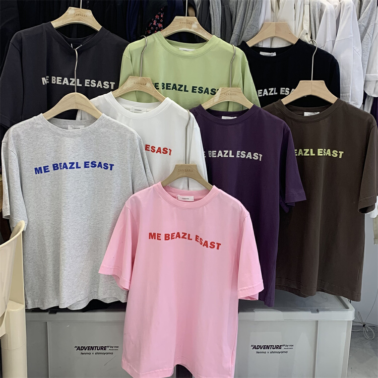 [sanbara] loose fit letter short sleeve T-shirt 9580# LSW