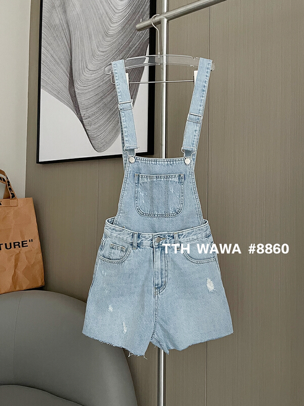 Original price 104.90! [Wawa] Korean casual skinny denim suspenders 08860# ozq