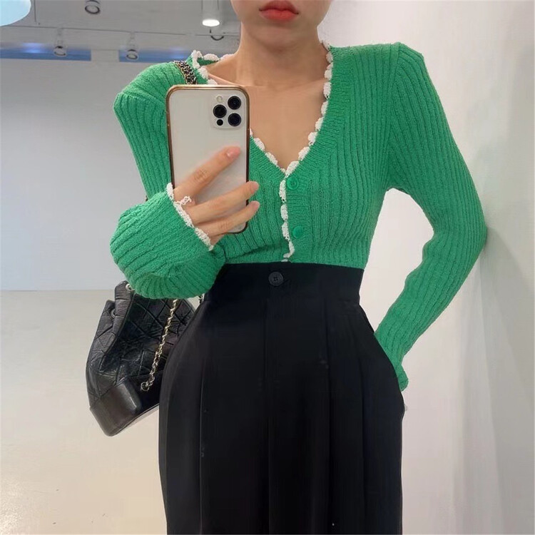 goods in stock! New year in early spring! PCZ # knit cardigan