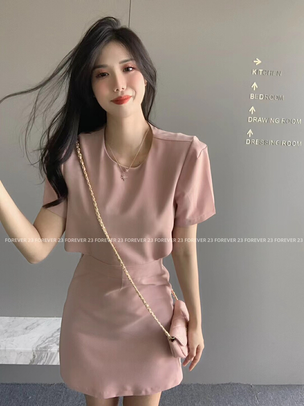 [forever23] Korean little sister's design, open waist dress 738# hjy