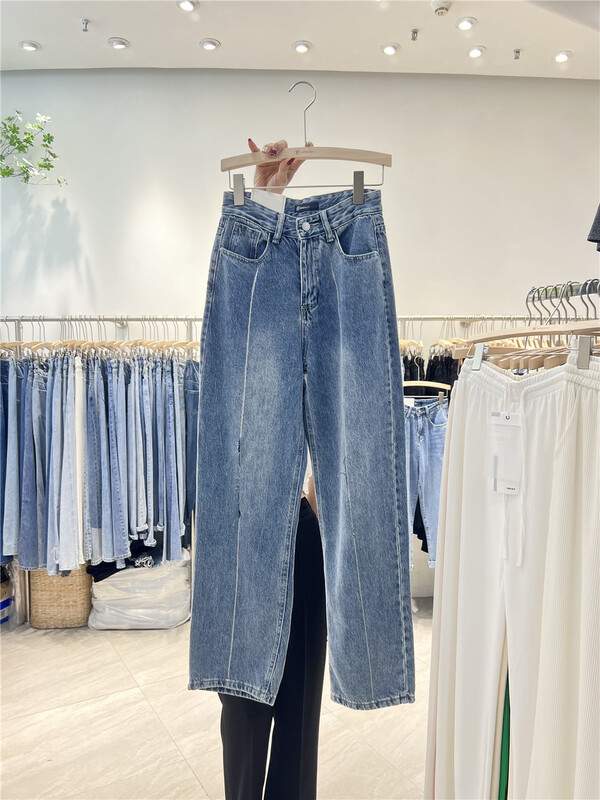 New year in early spring! [iris iriisy] stitching design sense Vintage Western style jeans 6380# LSL