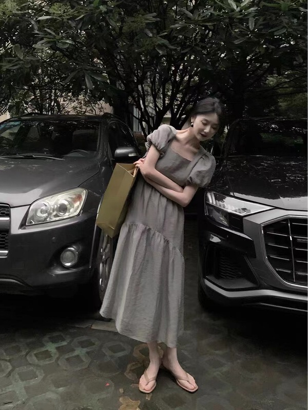 goods in stock! New in early summer! [wanwan] elegant bubble sleeve dress 1608# HBx