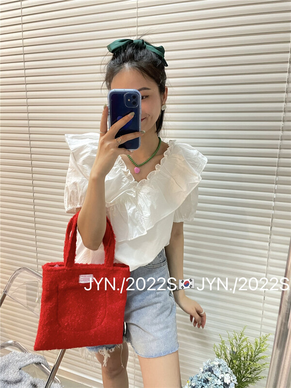 [jyn golden rain lemon] V-neck simple lady blouse 7258# LSL