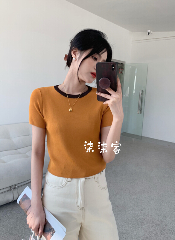 [qiqiyishe] Korean version simple and versatile thin sweater 226-1# XYY