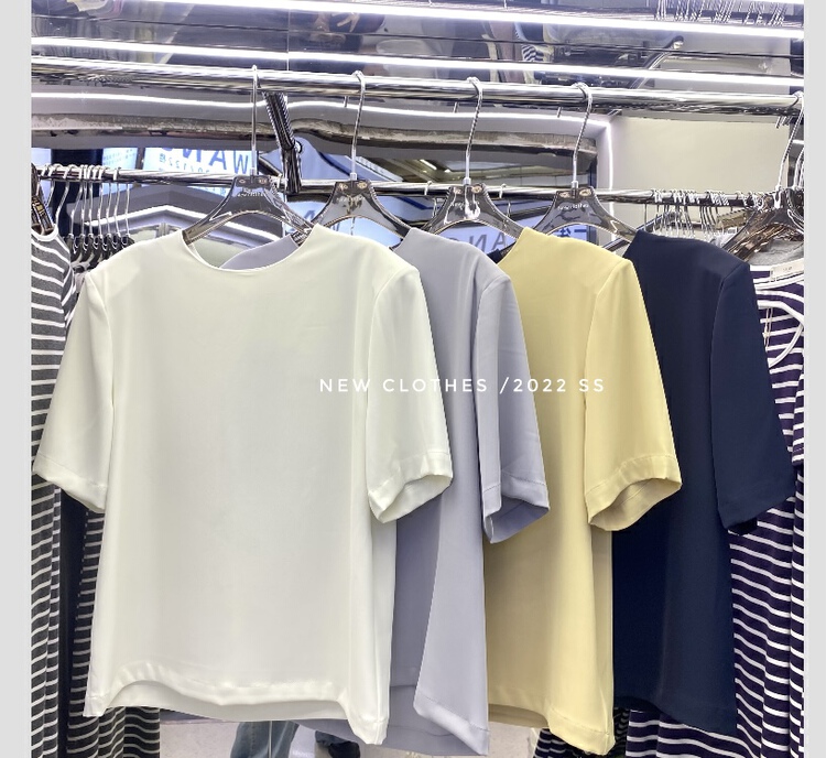 [new categories] round neck simple lady short sleeve T-shirt 8026# LSW