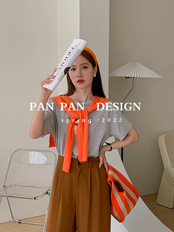 goods in stock! New year in early spring! [Panpan] Korean cartoon printed short sleeve T-shirt 3209-1# cqw