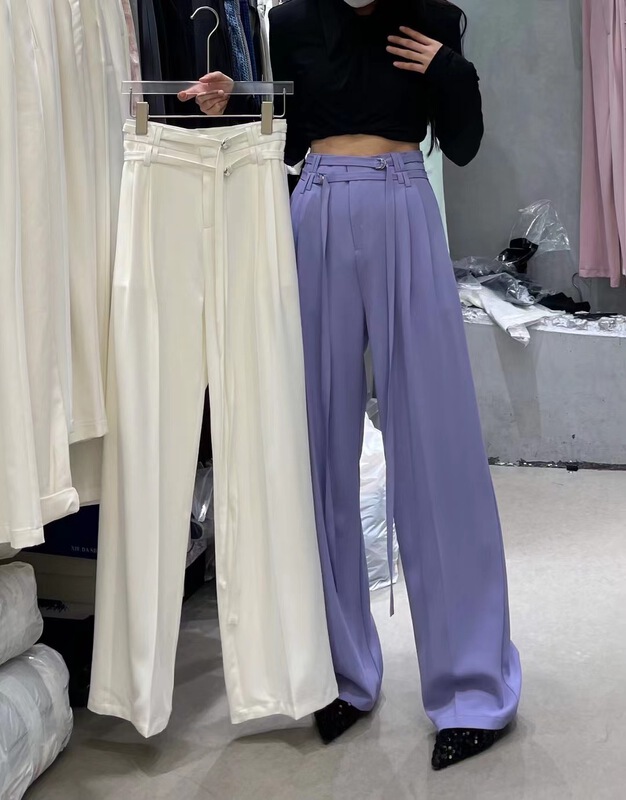 New year in early spring! [naisha beard] versatile, loose texture, wide leg floor dragging casual pants (without chain) ys2-6105# CLS