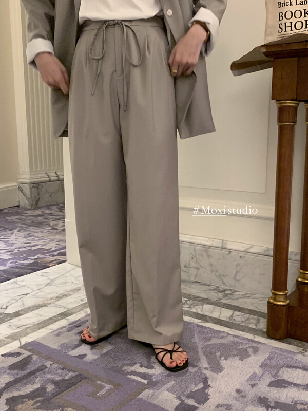 goods in stock! [Moxi] Korean simple and slim trousers 58101# XJ