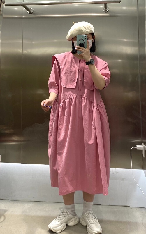 [we home] large lapel fashion dress 2330# L