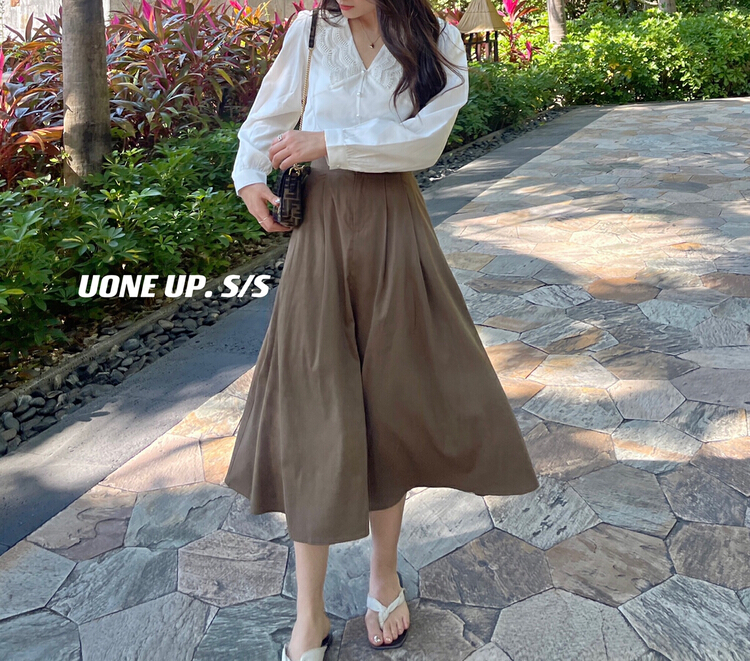 New year in early spring! [uone] temperament versatile large skirt 98271# LSL