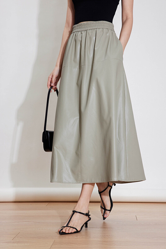 New in early summer! [until blue] niche design rubber band waist skirt t21400# XYJ