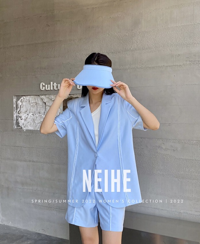 [neihe] Korean fashion one button suit 11372# zxx