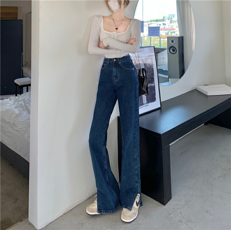 Original price 75.57! New year in early spring! [ten. Ten] Korean casual high waist SLIM STRAIGHT loose jeans y828# WPL