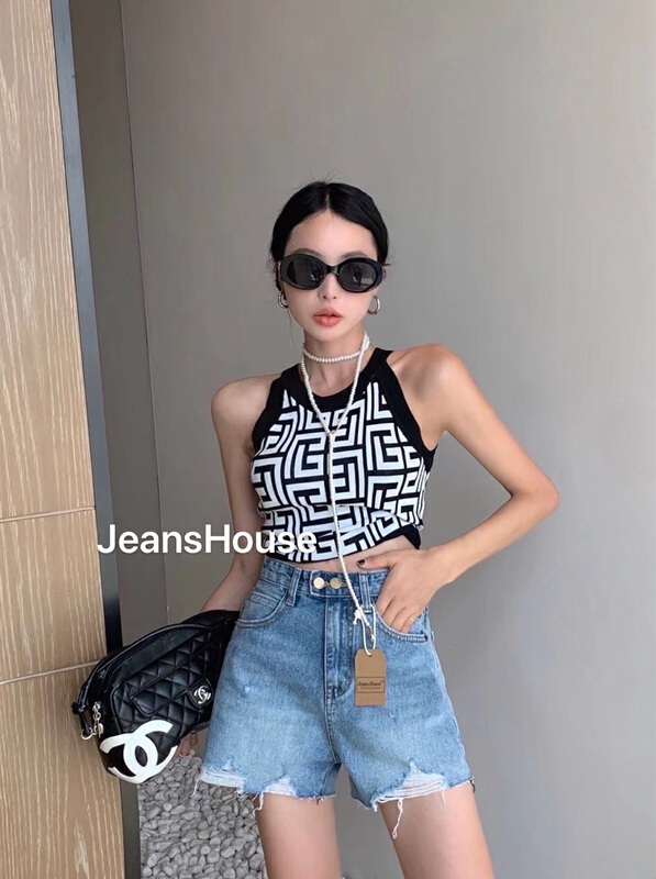 【JEANS HOUSE】韓系時髦破洞牛仔短褲  2239#  ZXX