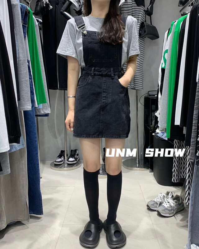 [unm-show] Korean casual denim strap skirt 1250# WTT