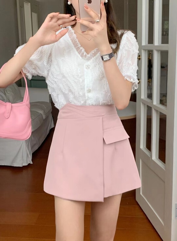 Spot! [Manulife] High Waist Lady Temperament Skirt YS1-1865# LL