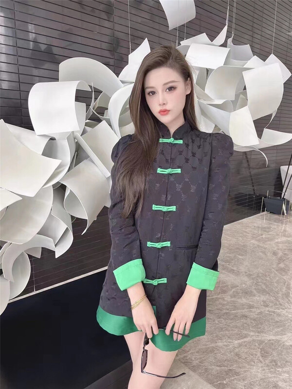 New year in early spring! [Focus] stand collar imitation acetic acid Chinese style shirt 6051# PCZ