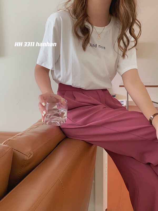 [HH] Korean casual letter printed short sleeve T-shirt 3311# L