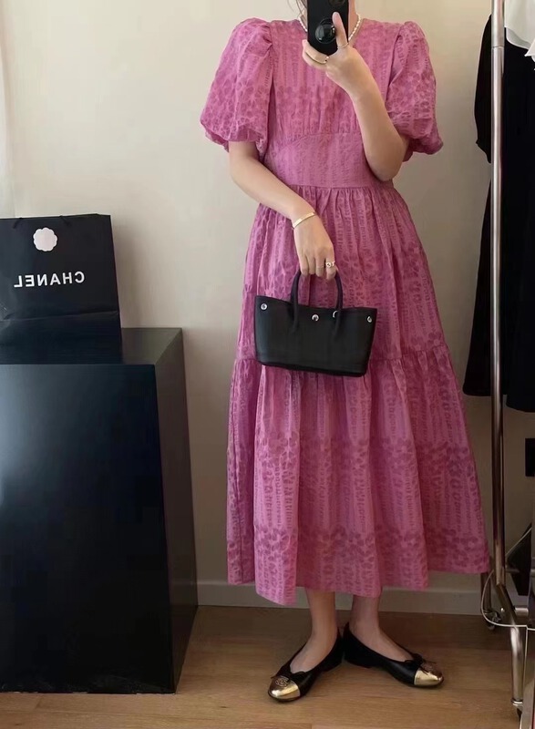 [Susan] Korean simple solid color short sleeved dress 18123# LSW
