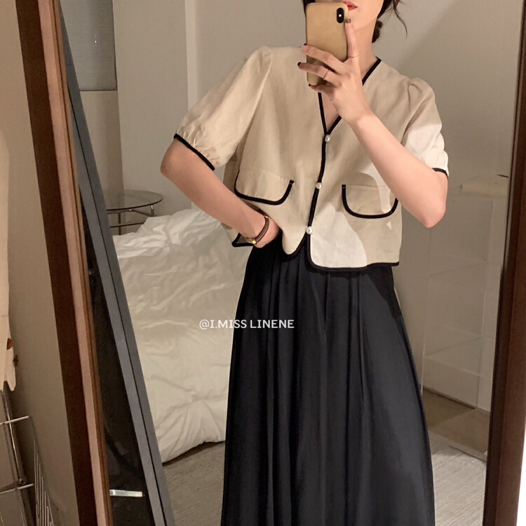 New in early summer! [Imiss] Korean style small fragrance and versatile shirt cx10055# LSW