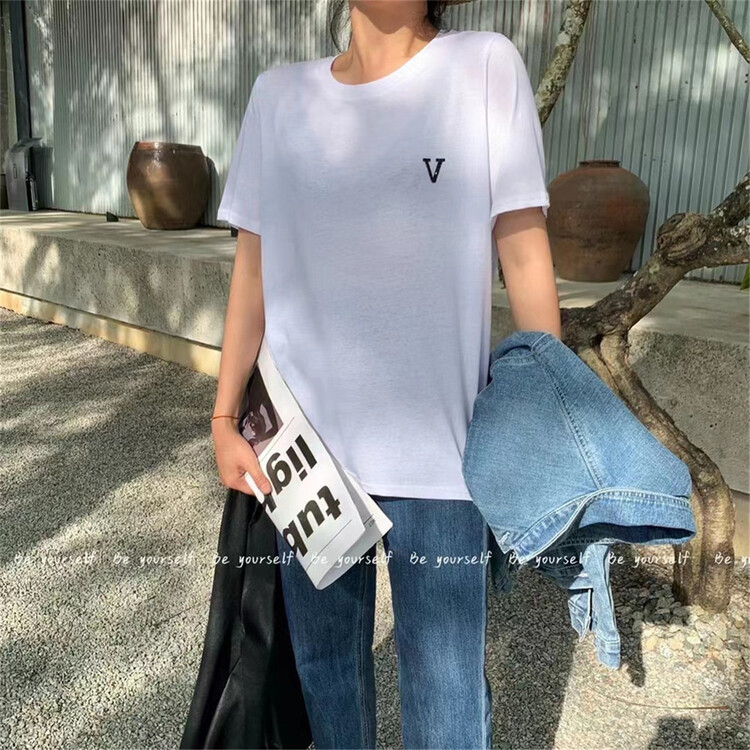 New year in early spring! [be your self] letter print comfortable short sleeve T-shirt t66087# LSL