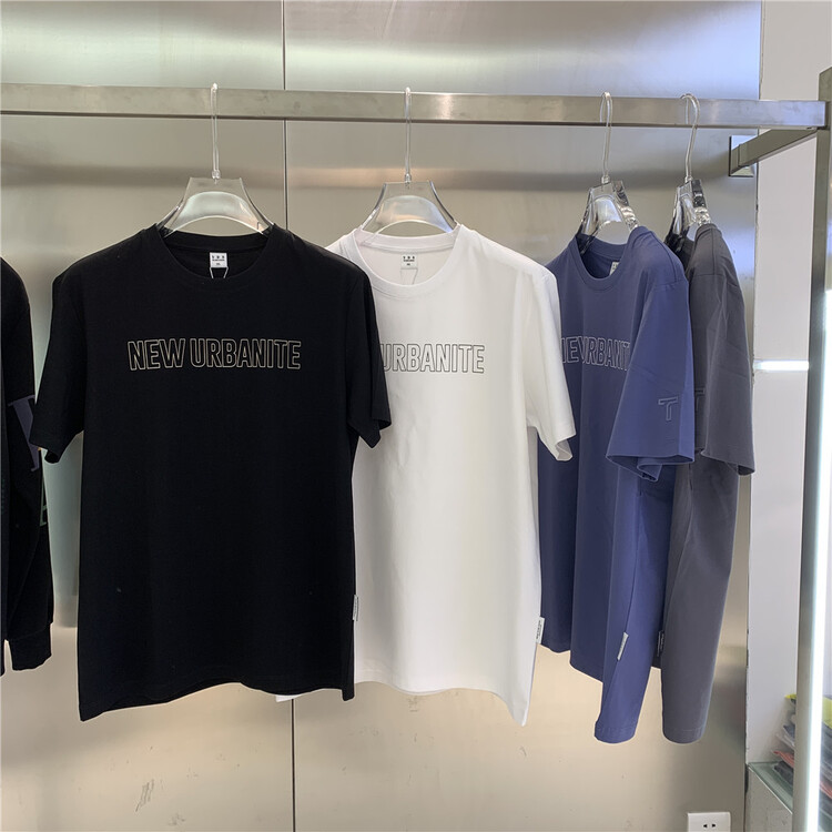 New year in early spring! [aoshilong] round neck letter printing large men's short sleeve T-shirt yds1302# ZZL