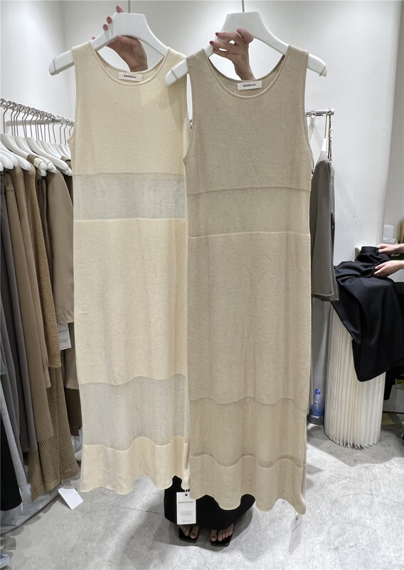 New in early summer! [especial] minimalist fashionable sleeveless knitted dress 2226# XYJ
