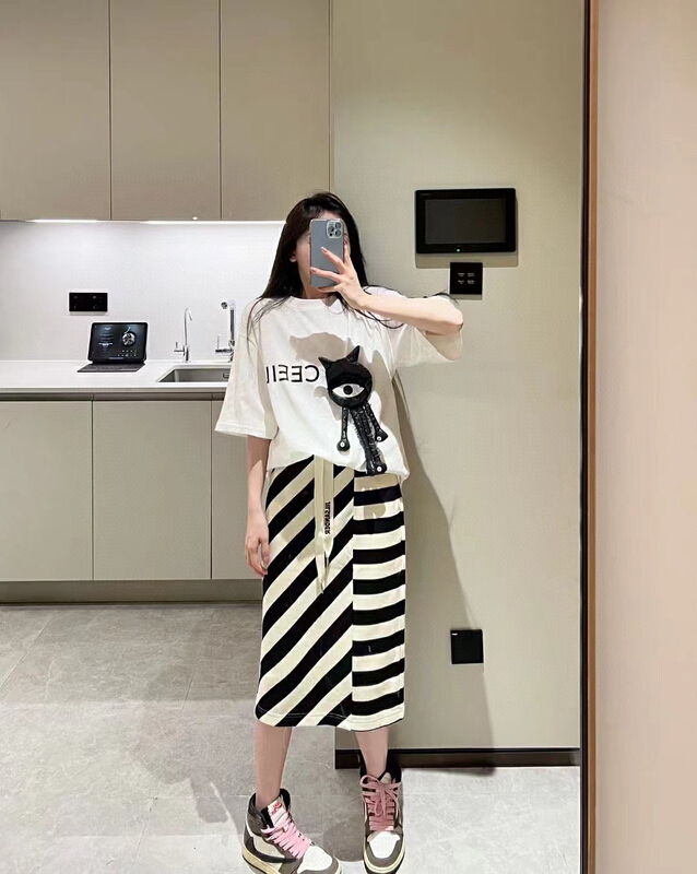 [YT] crew neck loose letter printed three-dimensional doll short sleeve T-shirt t51251# PCZ