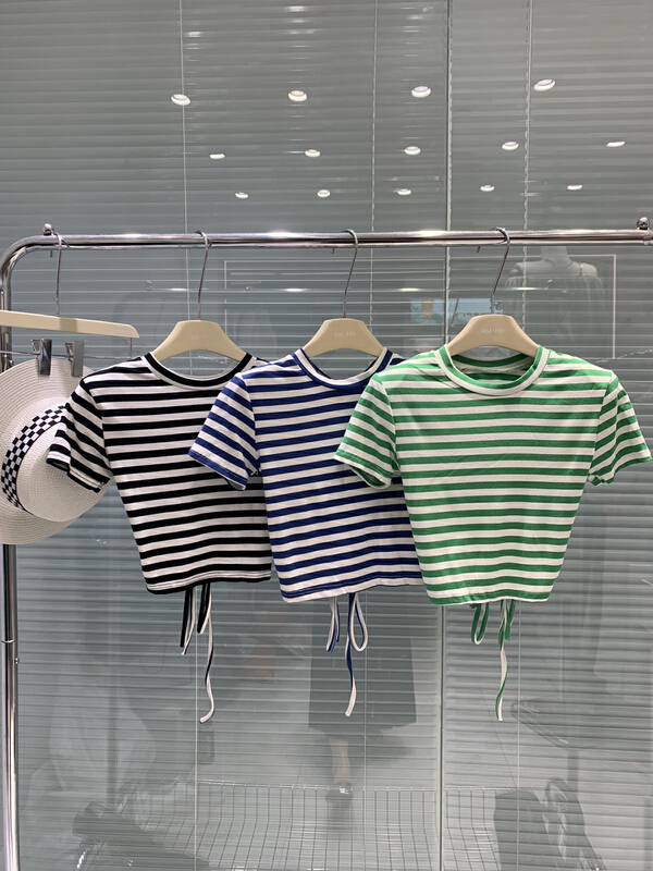 [RM. HH] striped backless careful machine shirt 2103# PCZ