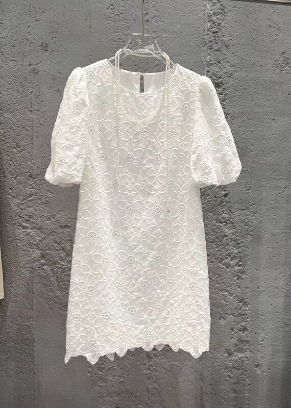 New in early summer! [DS] Korean style gentle dress (with pearl necklace) 64127d# XYJ