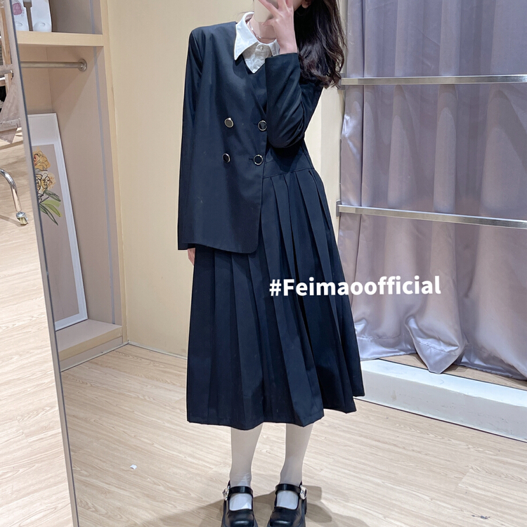 New year in early spring! [Feimao Philippine cat] Korean fashion versatile splicing dress ym-9655# LSL