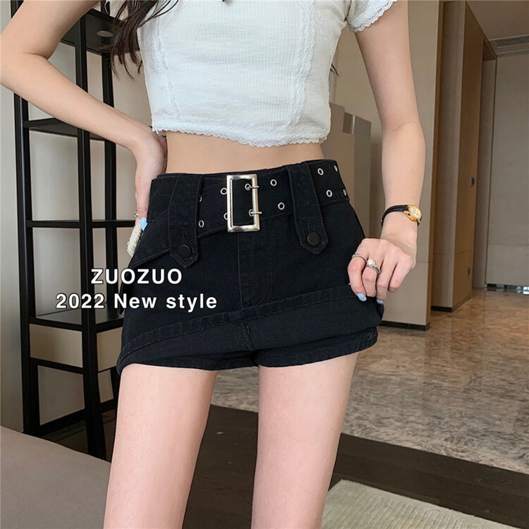 New in early summer! [Zuo Zuo] high waist solid color versatile skirt (with belt) 4402# ozq