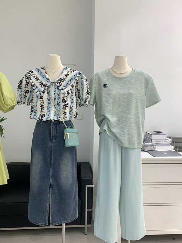 New in early summer! [Sue studio] front slit slim denim skirt (excluding matching) 8302# ZSY