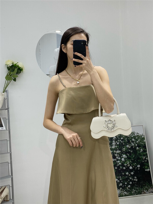 Cxdhh/ new year in early spring! [strict selection - planting grass and trees] Korean version design clean color dress ys1-xc15-20857\jhy