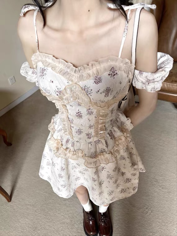 New in early summer! [L.L studio] French Floral Lace slim dress 7617# PCZ